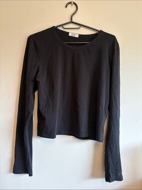 Ardene Black Long Sleeve Crewneck Top